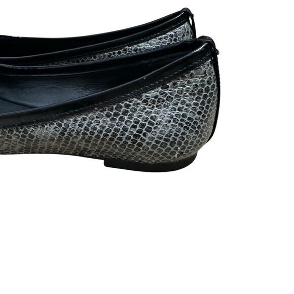 Tory Burch Ballet Tribal Smoke Flat Verbena Snake Bow Round Cap Toe | Size 8 - Picture 9 of 12